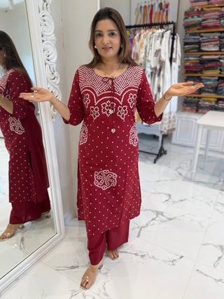 Jasmine Bandhej Set - Preetibora