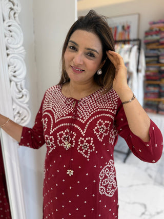 Jasmine Bandhej Set - Preetibora