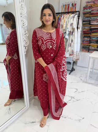 Jasmine Bandhej Set - Preetibora