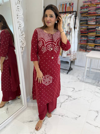 Jasmine Bandhej Set - Preetibora