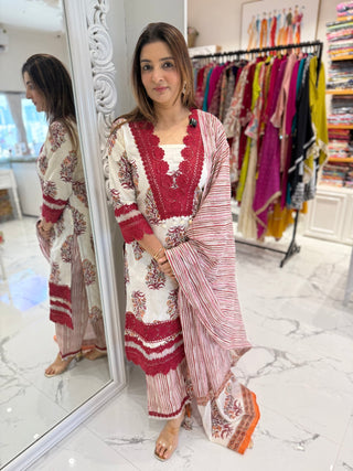 Jiya Lace Suit Set - Preetibora