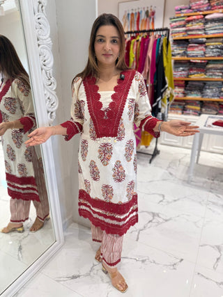 Jiya Lace Suit Set - Preetibora