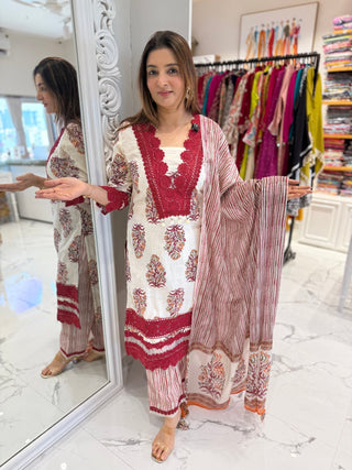 Jiya Lace Suit Set - Preetibora