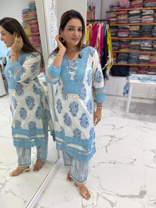 Jiya Lace Suit Set - Preetibora