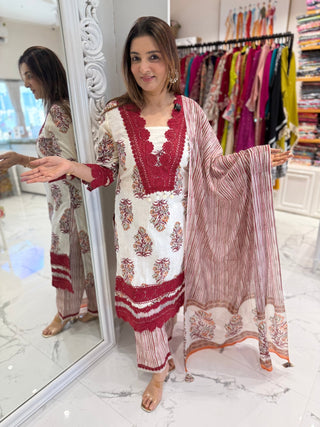 Jiya Lace Suit Set - Preetibora