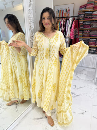 Kajal Floral Suit Set - Preetibora