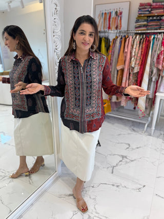 Kalamkari Stripes Shirt - Preetibora
