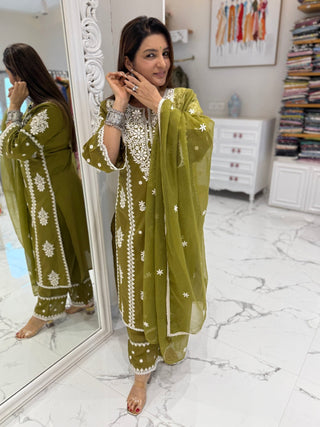 Karishma Threaded Suit Set - Preetibora