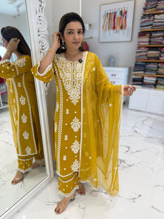 Karishma Threaded Suit Set - Preetibora