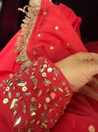Laal Rang Anarkali Set - Preetibora