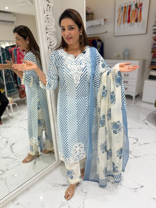 Leheriya Cut Work Set - Preetibora