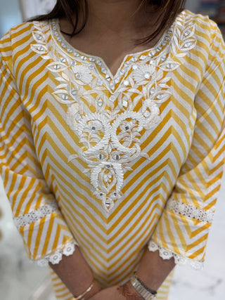 Leheriya Cut Work Set - Preetibora