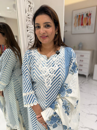 Leheriya Cut Work Set - Preetibora