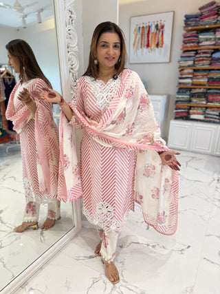 Leheriya Cut Work Set - Preetibora