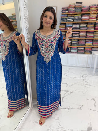 Luxury Muslin Kaftan Dress - Preetibora