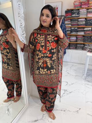 Midnight Floral Farshi Set - Preetibora