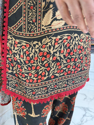 Midnight Floral Farshi Set - Preetibora