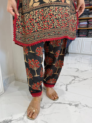 Midnight Floral Farshi Set - Preetibora