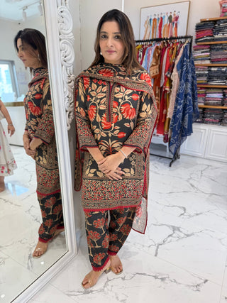 Midnight Floral Farshi Set - Preetibora