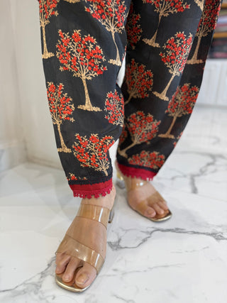 Midnight Floral Farshi Set - Preetibora