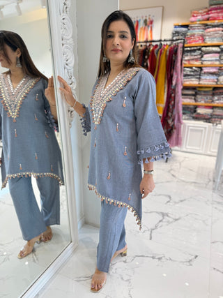 Mirror Tassel Co-ord Set - Preetibora