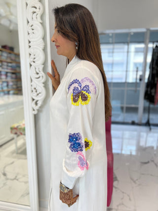 Moon White Sequin Coord Set - Preetibora