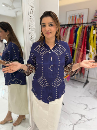 Mughal Bandhej Shirt - Preetibora