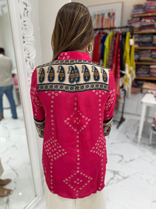 Mughal Bandhej Shirt - Preetibora