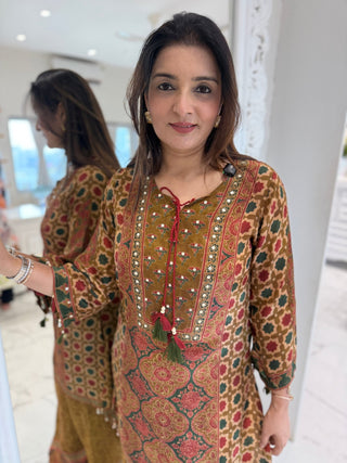 Mustard Farshi Set - Preetibora