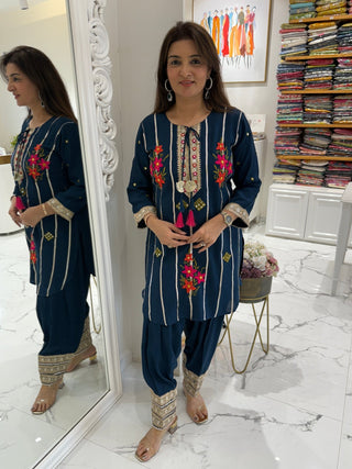 Neelam Patiala Cord Set - Preetibora