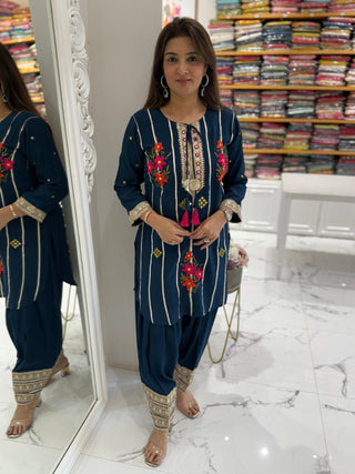 Neelam Patiala Cord Set - Preetibora