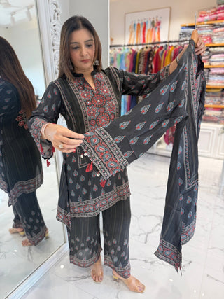 Noor Ajrakh Coord Set - Preetibora