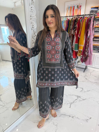 Noor Ajrakh Coord Set - Preetibora