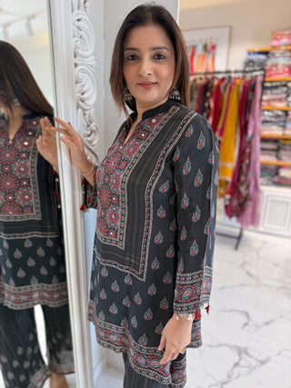 Noor Ajrakh Coord Set - Preetibora