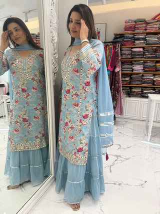 Ocean Blue Indian One-Piece - Preetibora