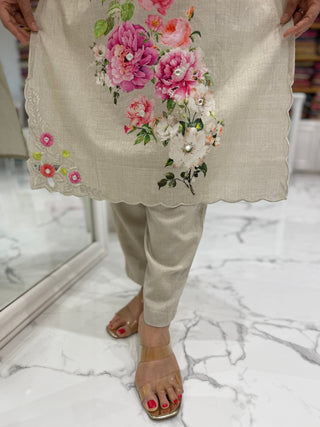 Parsi Bloom Cotton Suit Set - Preetibora