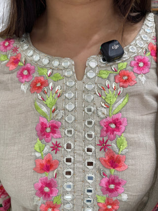 Parsi Bloom Cotton Suit Set - Preetibora