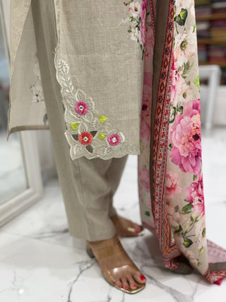 Parsi Bloom Cotton Suit Set - Preetibora