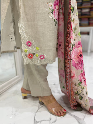 Parsi Bloom Cotton Suit Set - Preetibora