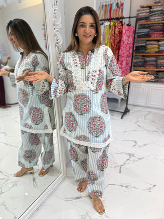 Pastel Floral Farshi Set - Preetibora