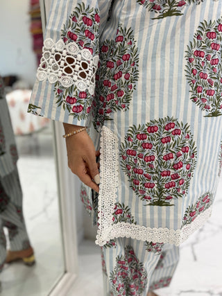 Pastel Floral Farshi Set - Preetibora