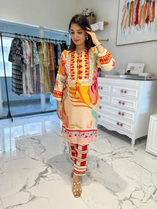 Pearl checkered Coord Set - Preetibora