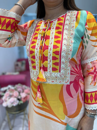 Pearl checkered Coord Set - Preetibora