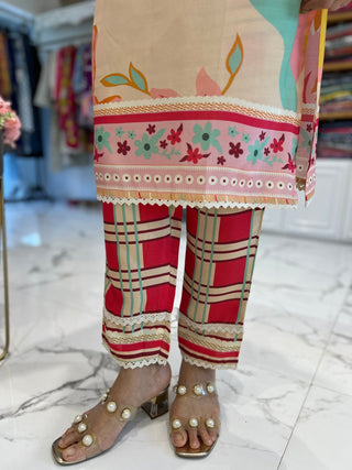 Pearl checkered Coord Set - Preetibora