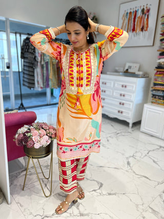 Pearl checkered Coord Set - Preetibora