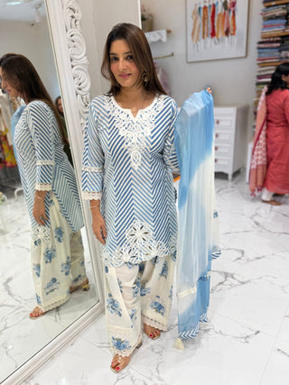 Phool Leheriya Farshi Salwar Set - Preetibora