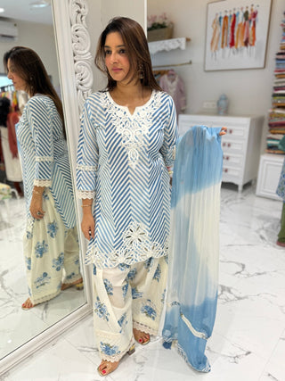 Phool Leheriya Farshi Salwar Set - Preetibora