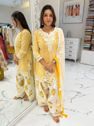 Phool Leheriya Farshi Salwar Set - Preetibora