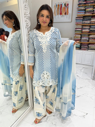Phool Leheriya Farshi Salwar Set - Preetibora