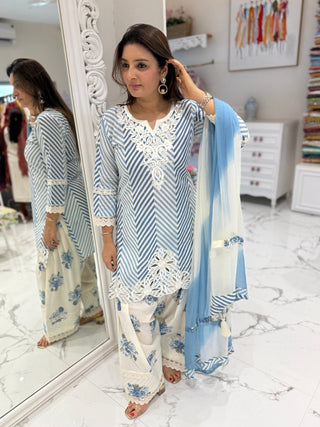 Phool Leheriya Farshi Salwar Set - Preetibora